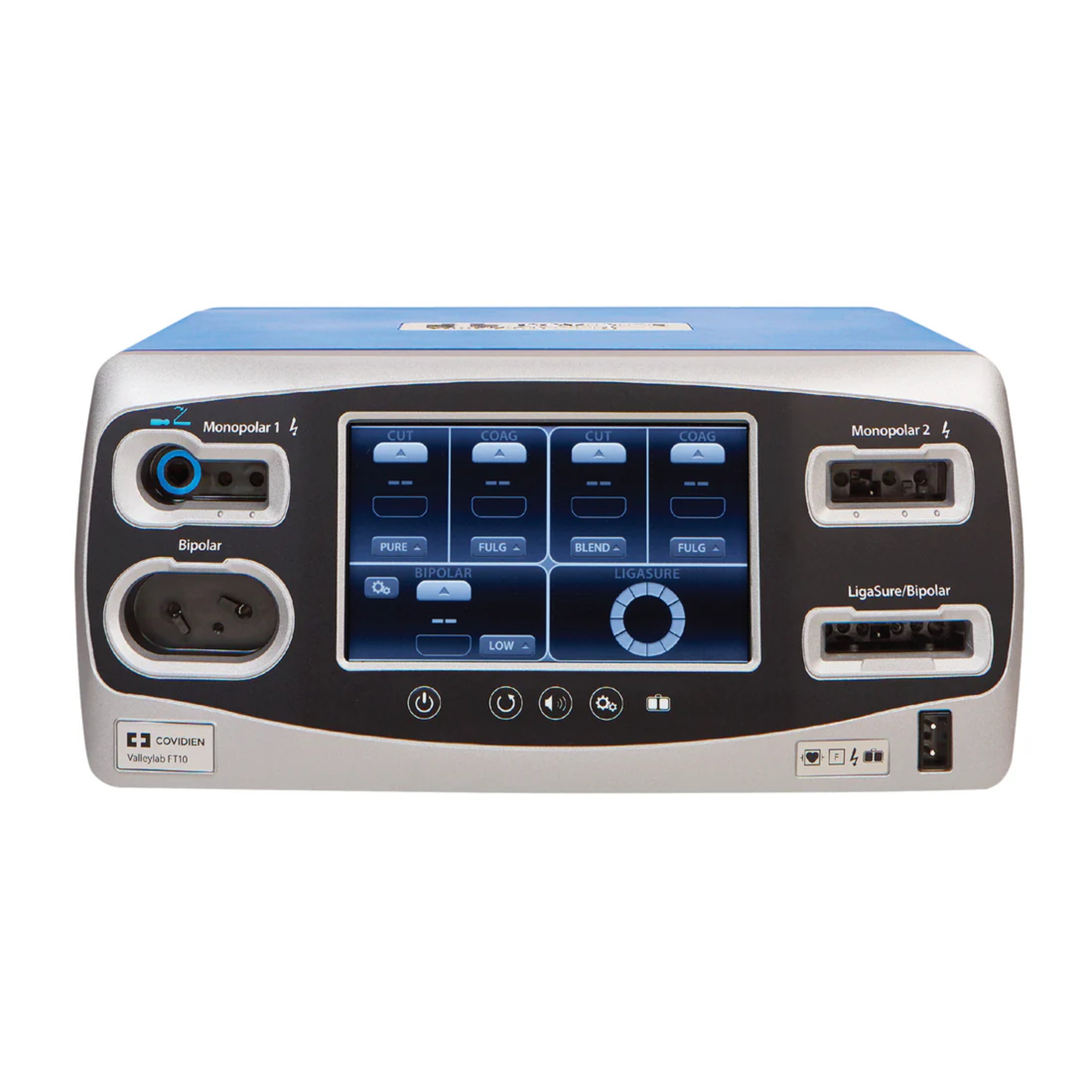 Medtronic Valleylab FT10 Energy Platform
Valleylab FT10 Electrosurgical Generator Touchscreen Interface
Medtronic FT10 with LigaSure Technology
FT10 Energy Platform in Operating Room Setup