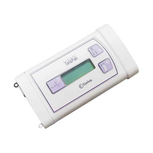 Invivo Tele-Pak Telemetry Transmitter

Invivo Wireless ECG Monitoring Device

Tele-Pak Patient Telemetry Transmitter by Invivo