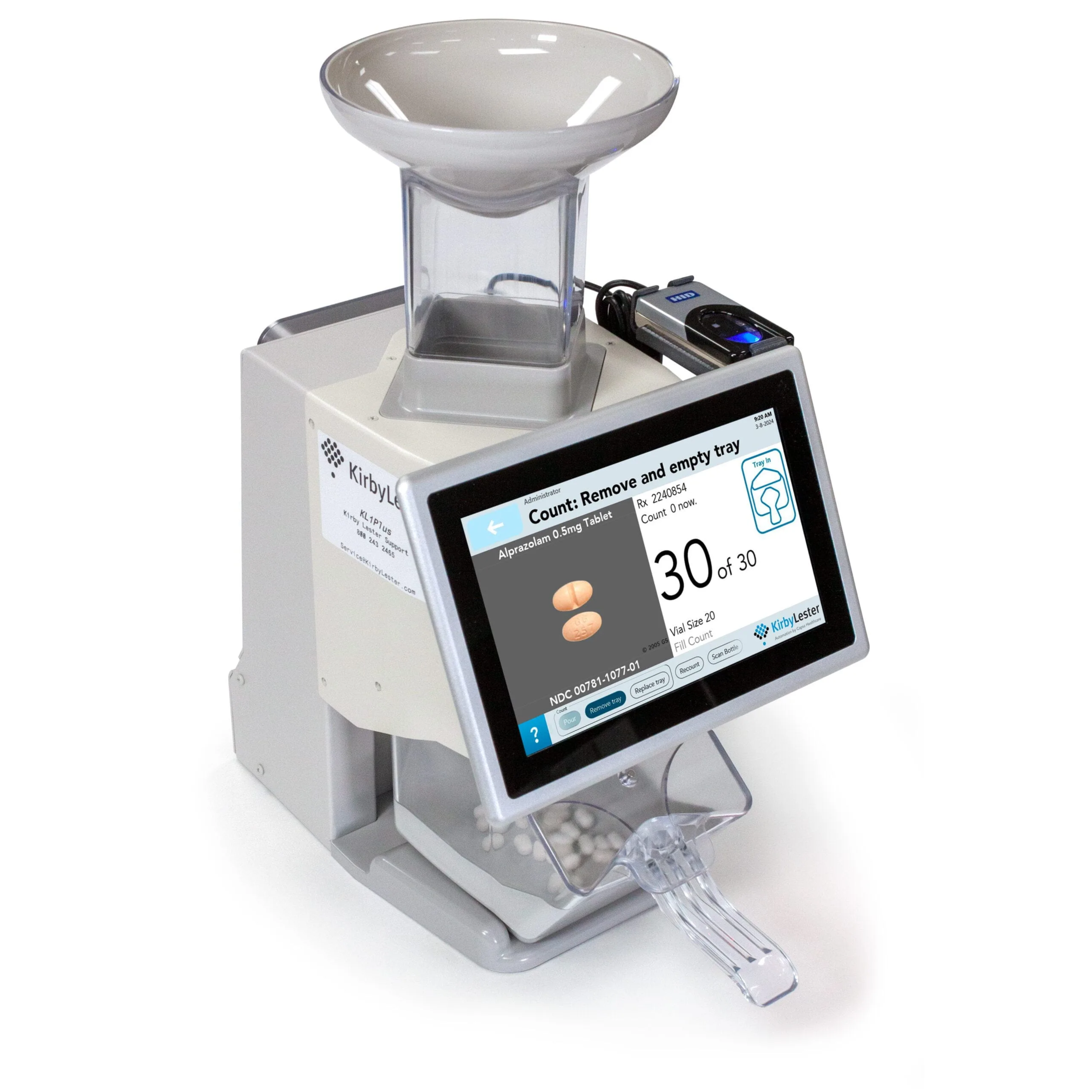 Kirby Lester KL1Plus Automatic Pill Counter with Verification – Fast and Accurate Pharmacy Counting Device