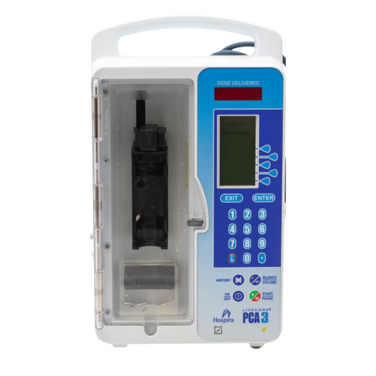 Lifecare Hospira PCA 3 Infusion Pump

Hospira PCA 3 patient-controlled analgesia device

Lifecare PCA 3 pain management infusion pump