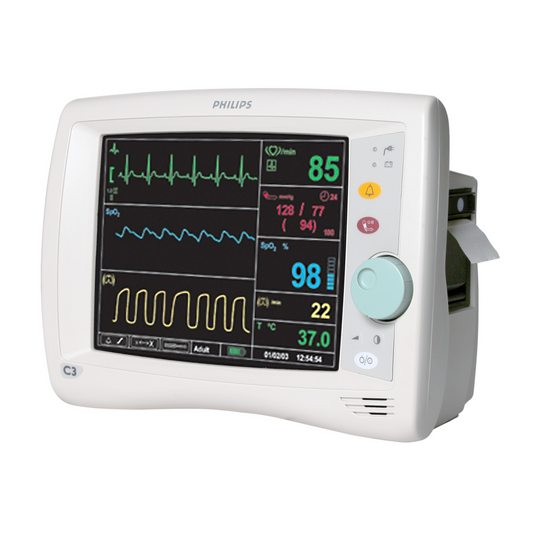 Philips C3 Patient Monitor – Portable Multi-Parameter Bedside Monitor

Philips C3 Monitor with ECG, SpO₂, and NIBP Monitoring

Philips C3 Patient Monitor for Hospitals and Clinics