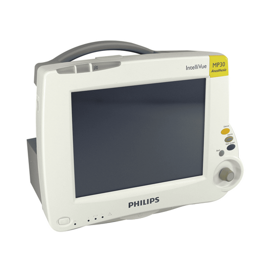 Philips IntelliVue MP30 Patient Monitor M8002A

Philips MP30 Compact Bedside Monitoring System

IntelliVue MP30 Portable Patient Monitor