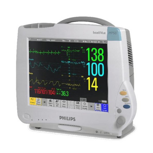 Philips IntelliVue MP50 Patient Monitor M8004A

Philips MP50 Portable Critical Care Monitoring System

IntelliVue MP50 Bedside and Transport Patient Monitor