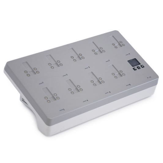Philips IntelliVue MX40 Battery Charging Station with multiple slots

Multi-slot charger station for MX40 lithium-ion batteries

Philips MX40 battery charger in hospital equipment setting