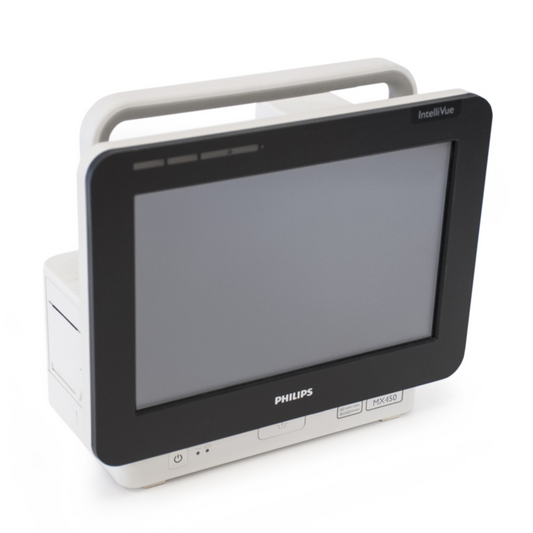 Philips IntelliVue MX450 Portable Patient Monitor

Philips MX450 ICU & Transport Patient Monitor

Philips IntelliVue MX450 Bedside Monitor with Multi-Parameter Tracking
