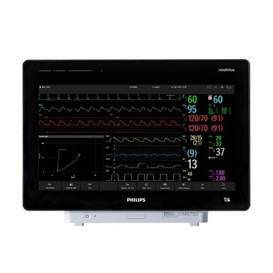 Philips MX750 IntelliVue Patient Monitor – Advanced Multi-Parameter Bedside Monitoring

Philips MX750 Medical Monitor with 19-Inch Touchscreen & Integrated Connectivity

Philips IntelliVue MX750 Refurbished Patient Monitor – Hospital-Grade Critical Care Solution