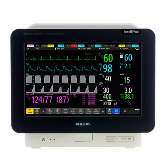 Philips IntelliVue MX450 Patient Monitor

IntelliVue MX450 Compact Bedside Monitor by Philips

Philips MX450 Portable Patient Monitoring System