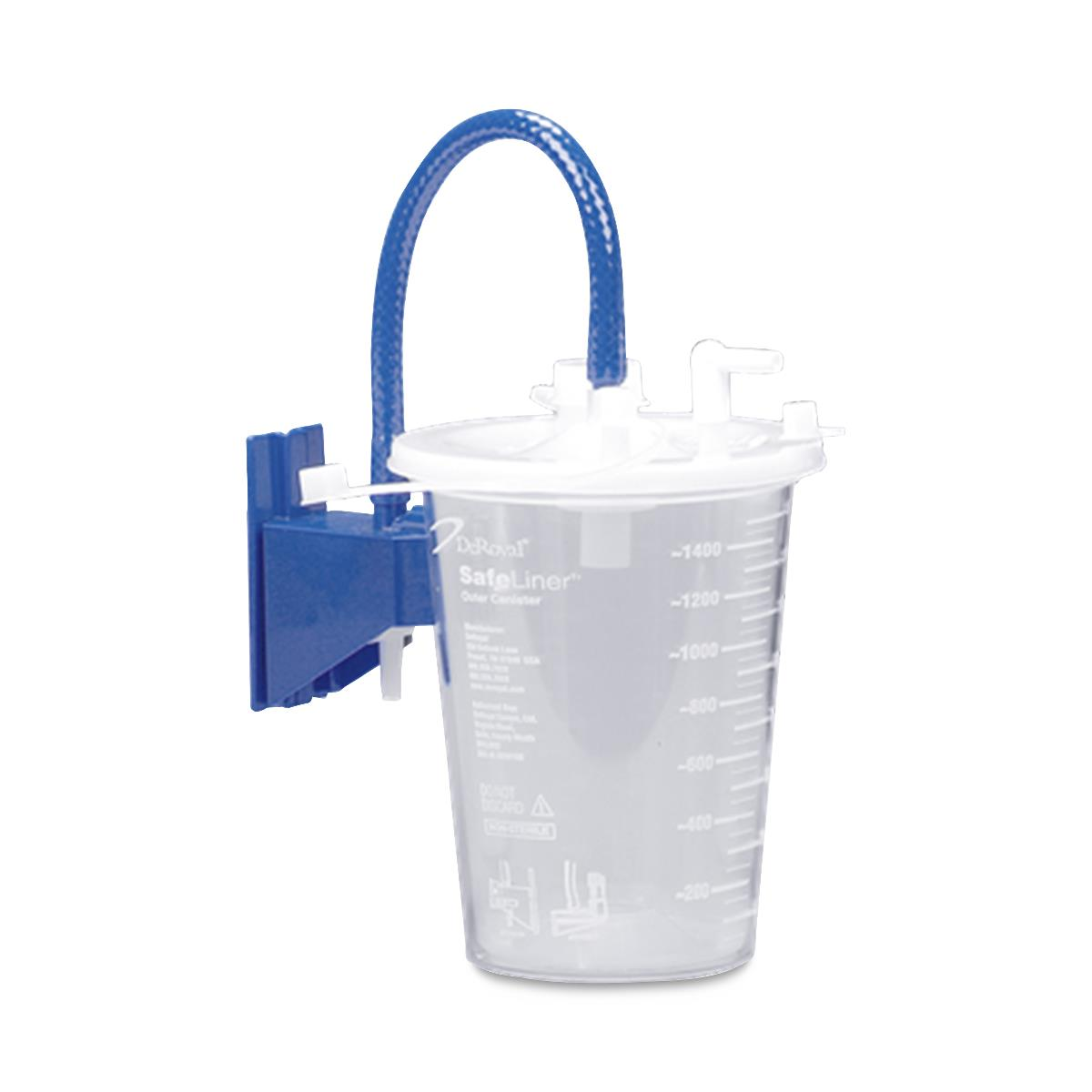 V71-6515 SafeLiner Semi-Rigid Liner System 1500cc Medical Suction Canister Liner with Elbow