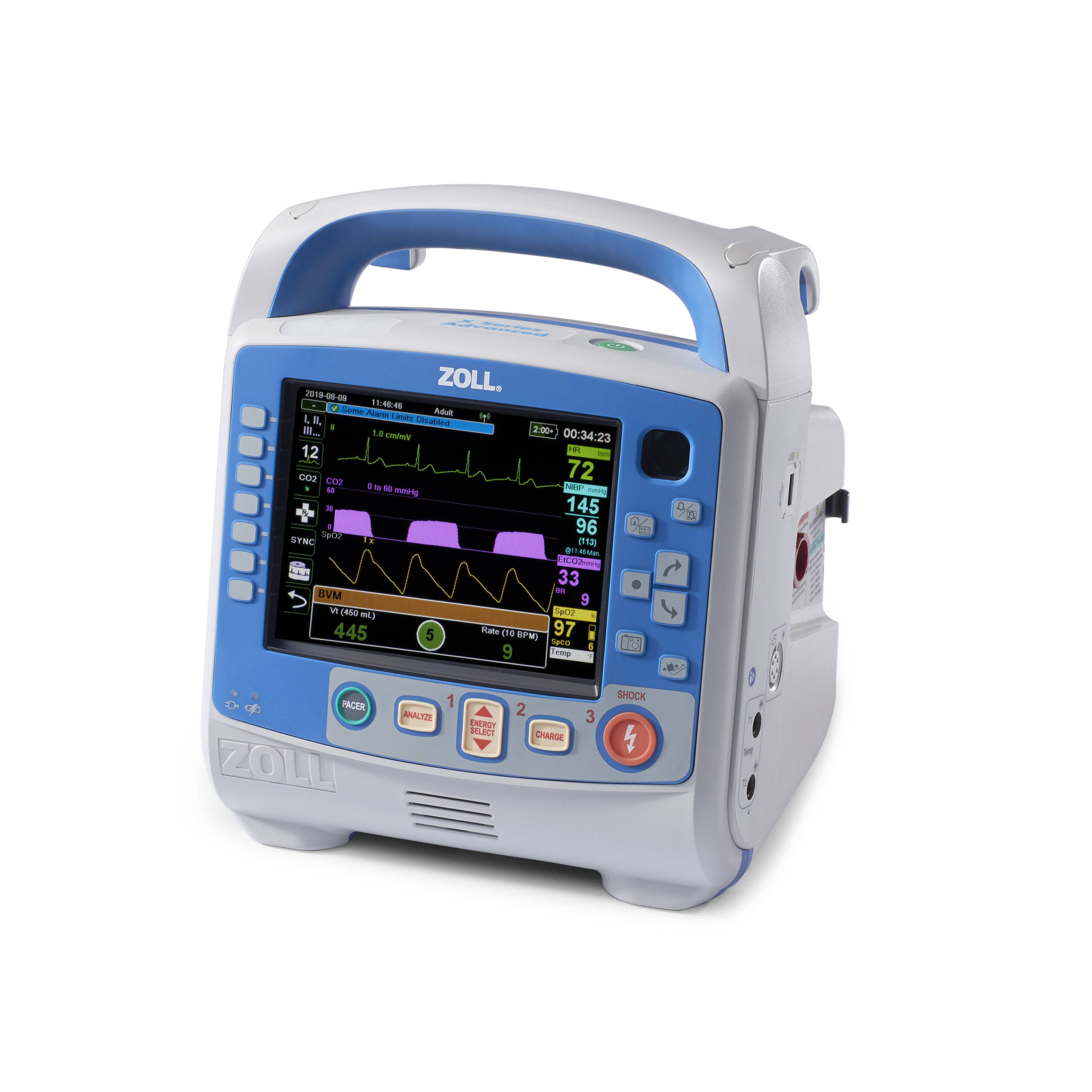 Zoll X Series Advanced Monitor Defibrillator

Zoll X Series Advanced with ECG display

Zoll X Series Defibrillator used in EMS

Zoll X Series Portable Monitor